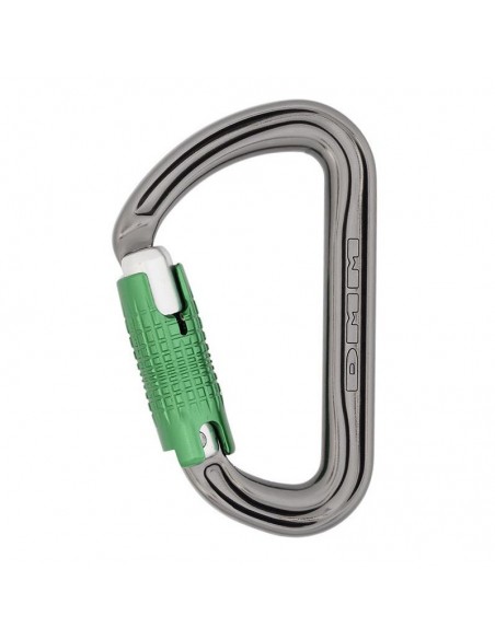 shadow locksafe (titanium/green) - mosquetón asimétrico 3 movimientos - dmm
