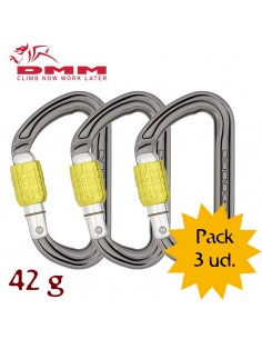 pack 3 phantom screwgate - mosquetón rosca ligero - dmm