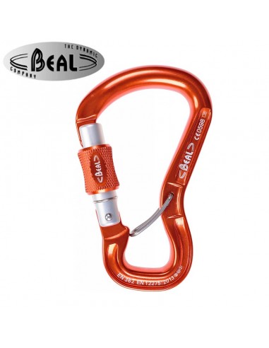 orient express (orange) - mosquetón rosca con antigiro - beal