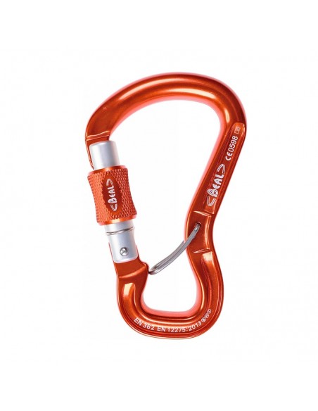 orient express (orange) - mosquetón rosca con antigiro - beal