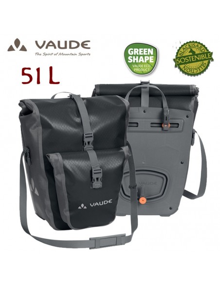 aqua back plus (black) 51l - alforjas traseras (2 piezas de 25l) - vaude