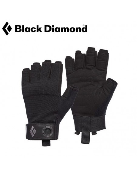 crag half-finger (negro) - guantes ferrata - black diamond