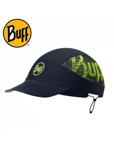 xl pack run cap r-flash logo black - gorra plegable ligera - buff