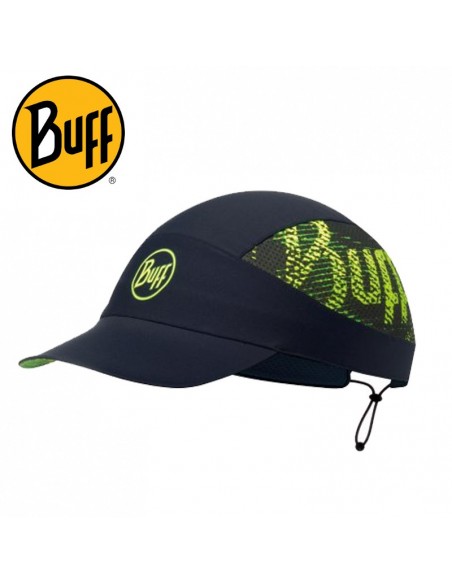 xl pack run cap r-flash logo black - gorra plegable ligera - buff