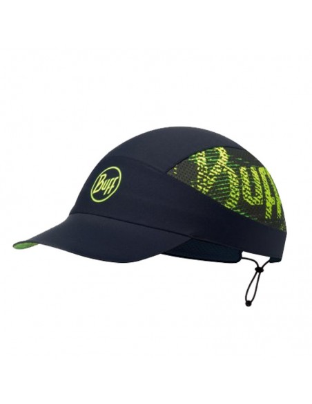 xl pack run cap r-flash logo black - gorra plegable ligera - buff