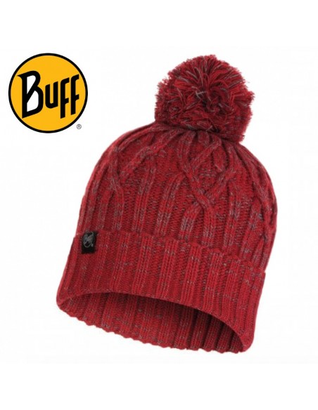 gorro de tricot y polar idun red - buff