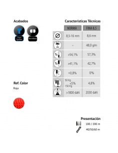 fina 8,5mm espeleo (bobina 100m) - cuerda semiestatica tipo b - korda's 2