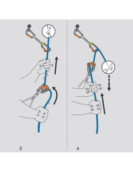 click up plus (azul) con mosquetón - climbing technology