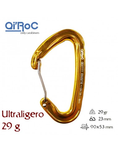 wifi amarillo - mosquetón ultraligero gatillo alambre - qi'roc