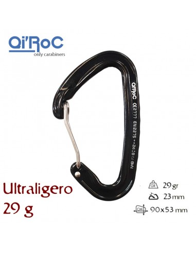 wifi negro - mosquetón ultraligero gatillo alambre - qi'roc