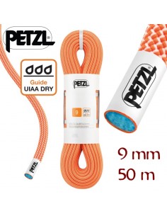 volta guide 9mm 50m (naranja) - cuerda triple homologación para alpinismo técnico - petzl