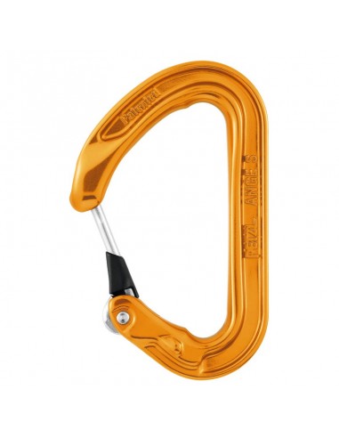 ange s naranja - mosquetón compacto ultraligero con gatillo monofil keylock - petzl