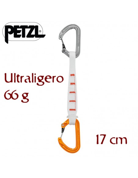 ange finesse 17 cm (s-s) - cinta express ultraligera para alpinismo - petzl