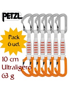 pack 6 ange finesse 10 cm (s-s) - cinta express ultraligera para alpinismo - petzl