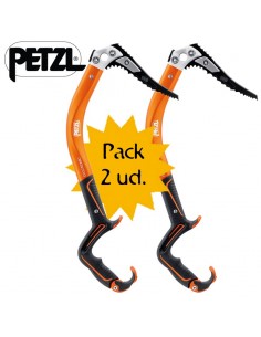 pack 2 ergonomic - piolets para escalada en hielo y dry tooling - petzl