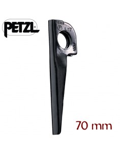 v conique (70mm) - pitón plegado en v de acero cromado - petzl