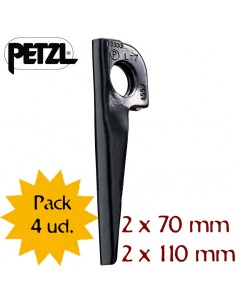 pack 4 pitones v conique (2x70mm y 2x110mm) - petzl