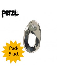 pack 5 vrillee - plaqueta doblada para espeleologia - petzl