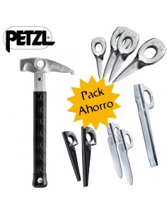 pack pitones con martillo - petzl