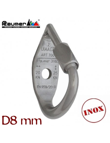 mini top inox. d8mm - anclaje para espeleologia - raumer