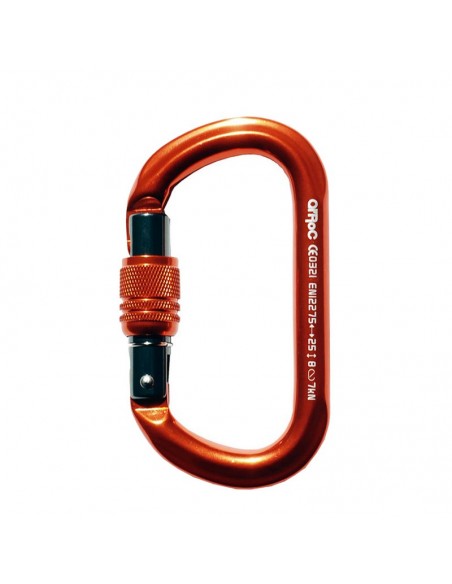 pack 5 karts rosca - mosquetón simétrico con seguro - qi'roc