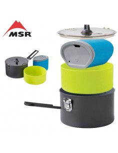 trail lite solo cook set - set de cocina individual, ligero y compacto - msr