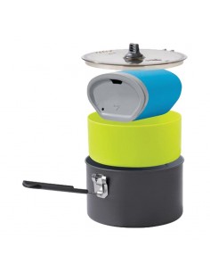 trail lite solo cook set - set de cocina individual, ligero y compacto - msr 2