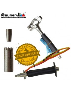 pack action + stroker + 10 tap - pack martillo con burilador y tacos - raumer