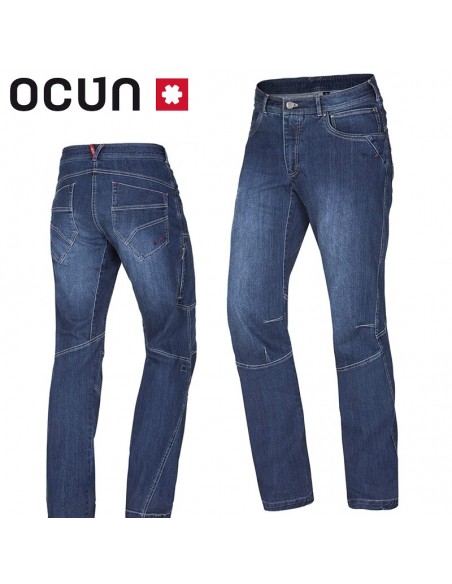 ravage jeans (dark blue) - tejanos elásticos para boulder - ocun