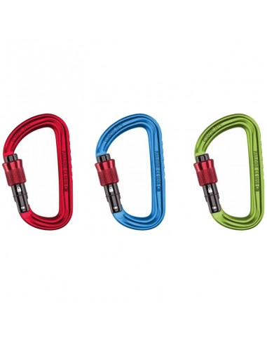 pack 3 falcon screw (colores) - mosquetón rosca ligero - ocun