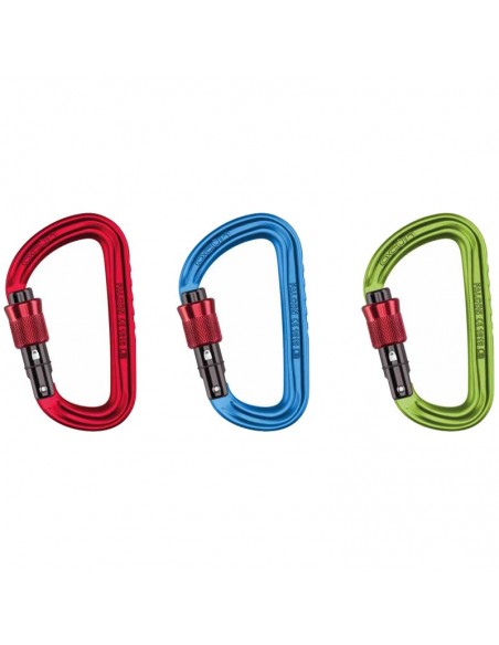 pack 3 falcon screw (colores) - mosquetón rosca ligero - ocun