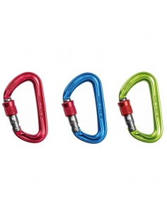 pack 3 hawk screw (colores) - mosquetón rosca pequeño y ligero - ocun 2