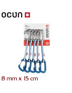 pack 5 kestrel qd dyn 8 mm x 15 cm (blue) - cintas express en dyneema para vía larga - ocun