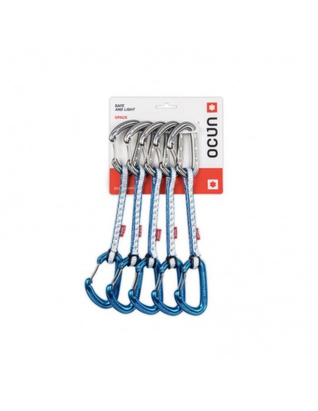 pack 5 kestrel qd dyn 8 mm x 15 cm (blue) - cintas express en dyneema para vía larga - ocun
