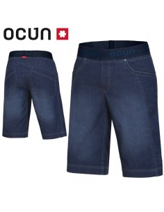 mania shorts jeans - pantalón tejano corto escalada - ocun