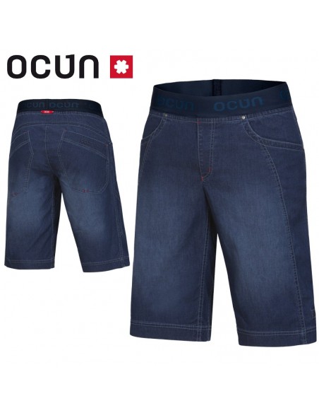 mania shorts jeans - pantalón tejano corto escalada - ocun