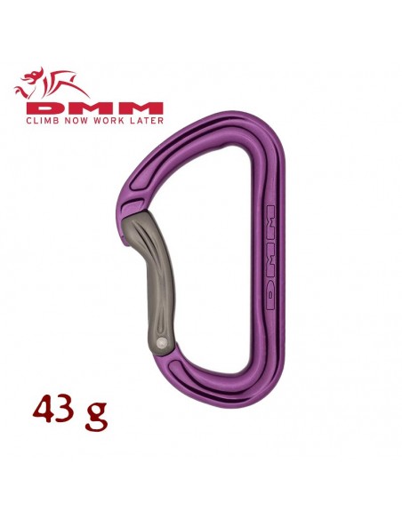 shadow bent purple/titanium - mosquetón gatillo curvo - dmm
