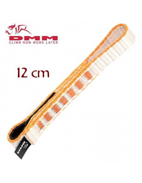 dynatec quickdraw sling gold 12 cm - express dyneema 11mm con antigiro - dmm