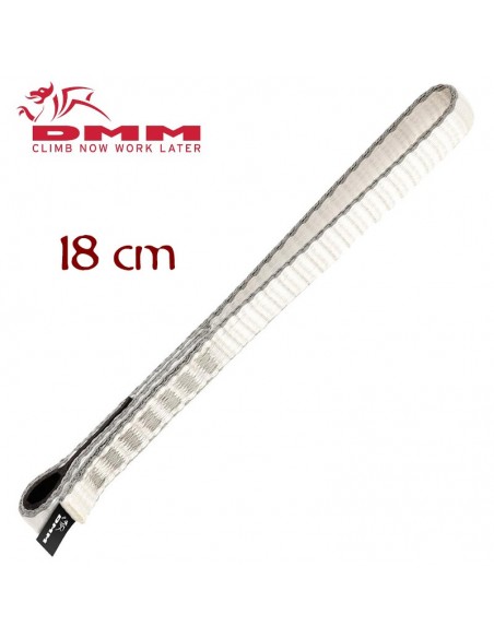 dynatec quickdraw sling grey 18 cm - express dyneema 11mm con antigiro - dmm