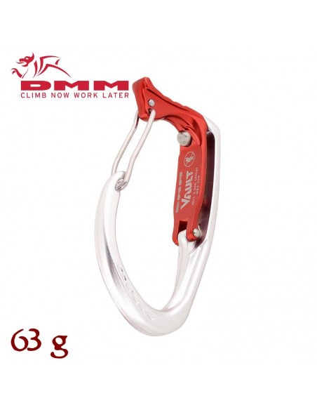 vault wire gate - mosquetón portamaterial de aluminio para tornillos de hielo - dmm