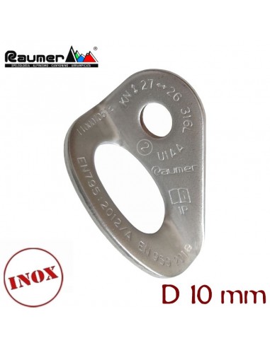 rock 10 inox - plaqueta acero inox. aisi 314 l - raumer