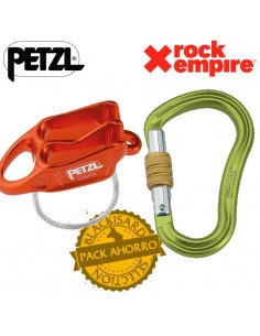reverso de petzl + hms magnum rosca de rock empire