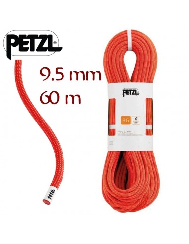 aria 9,5mm 60m (naranja) - cuerda simple ligera - petzl