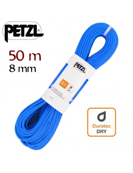 cuerda rumba duratec dry 8mm azul (50m) - petzl