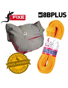 pack cuerda fixe shark 9,8 dry (70m) + bolsa hank de 8b+