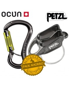 reverso + mosquetón condor hms twist - petzl / ocun