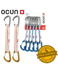pack 5 kestrel 15 cm (blue) + 2 kestrel extensibles de 60 cm. (orange) - ocun