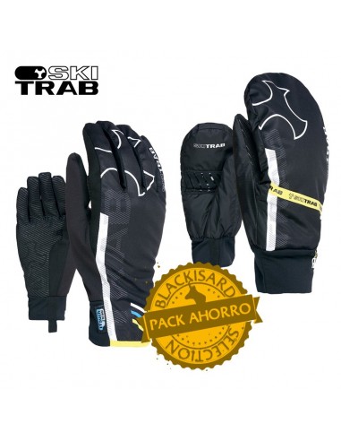 pack gara lite + gara overgloves - guantes finos mas manoplas para skimo - ski trab