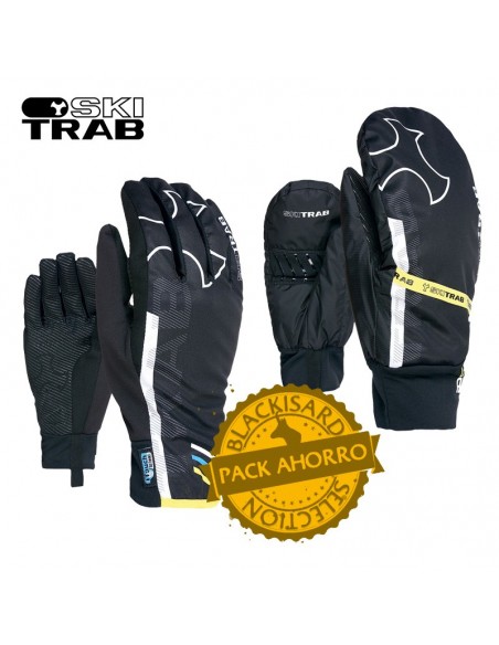 pack gara lite + gara overgloves - guantes finos mas manoplas para skimo - ski trab