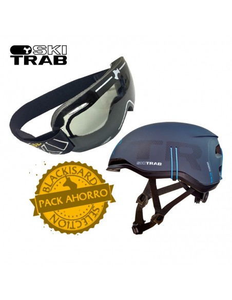 pack casco ultraligero aero con gafas maximo smoky - ski trab